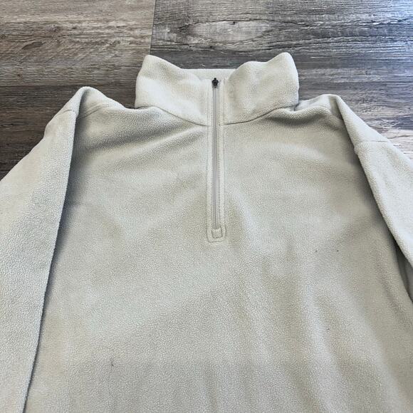 Patagonia Light Gray Womens L 1/4 Zip Mock Neck Fleece Pullover Jacket Gorpcore - Picture 3 of 7